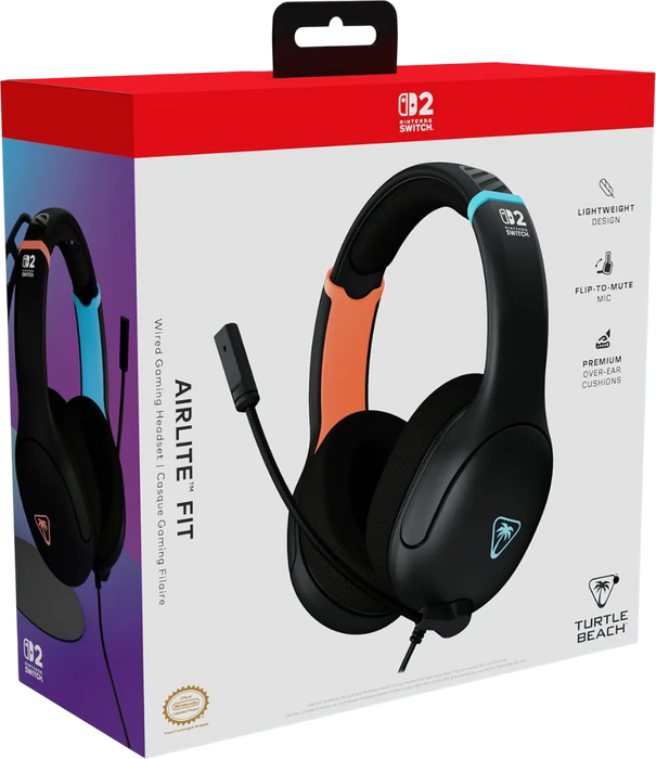 Turtle Beach Airlite Fit Wired Gaming Headset for Switch - Charcoal Blue/Red  for sale in Egypt from Games2Egypt