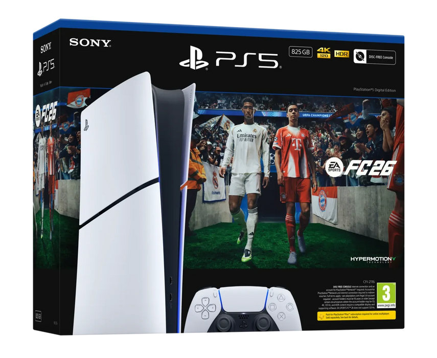 Sony PlayStation 5 Slim Console (Digital Edition) EA SPORTS FC 26 Bundle - 825 GB - 1Y Warranty  for sale in Egypt from Games2Egypt
