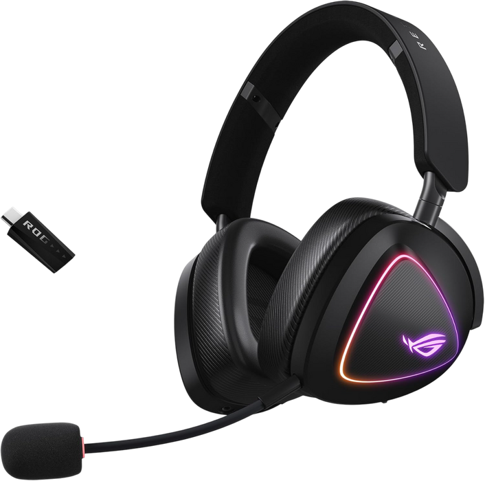 ASUS ROG Delta II Tri-mode RGB Wireless Gaming Headset - Black  for sale in Egypt from Games2Egypt