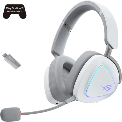 ASUS ROG Delta II Tri-mode RGB Wireless Gaming Headset - White