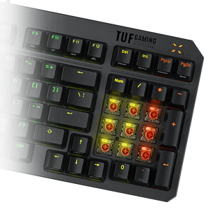 أسوس توف جيمينج K3 جيل تاني كيبورد ميكانيكال 97 زر أر جي بي - أسود  للبيع في مصر من خلال Games2Egypt