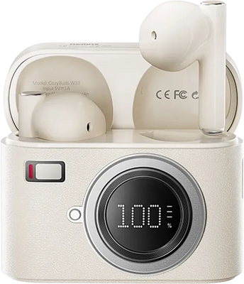 REMAX Cozybuds W33 Bluetooth Wireless Earbuds - Off White