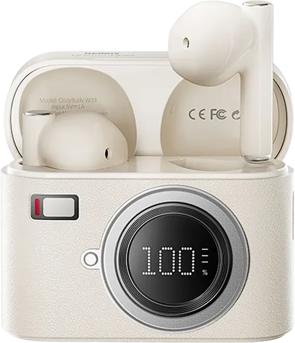 REMAX Cozybuds W33 Bluetooth Wireless Earbuds - Off White  for sale in Egypt from Games2Egypt