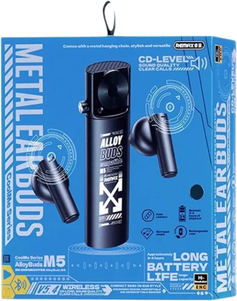 REMAX CoolMe Series AlloyBuds M5 Metal True Wireless Earbuds - Black  for sale in Egypt from Games2Egypt
