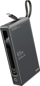 Remax RPP-87 65W Fast Charging Built-In Type-C Cable 20000mAh Power Bank - Space Gray -  for sale in Egypt from Games2Egypt