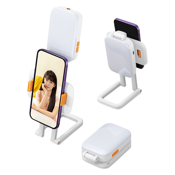 MOXOM MX-LB10 2-in-1 RGB Light Stand & Mobile Holder - White  for sale in Egypt from Games2Egypt