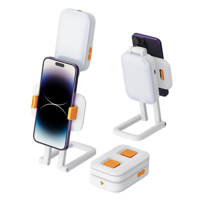 MOXOM MX-LB10 2-in-1 RGB Light Stand & Mobile Holder - White  for sale in Egypt from Games2Egypt