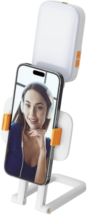 MOXOM MX-LB10 2-in-1 RGB Light Stand & Mobile Holder - White  for sale in Egypt from Games2Egypt