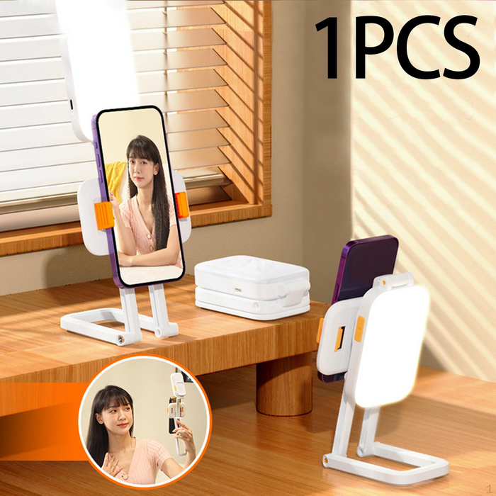MOXOM MX-LB10 2-in-1 RGB Light Stand & Mobile Holder - White  for sale in Egypt from Games2Egypt