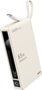 Remax RPP-87 65W Fast Charging Built-In Type-C Cable 20000mAh Power Bank - Beige -  for sale in Egypt from Games2Egypt