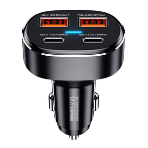 Remax RC-C329 75W 4 Ports Fast Car Charger - Black -  for sale in Egypt from Games2Egypt