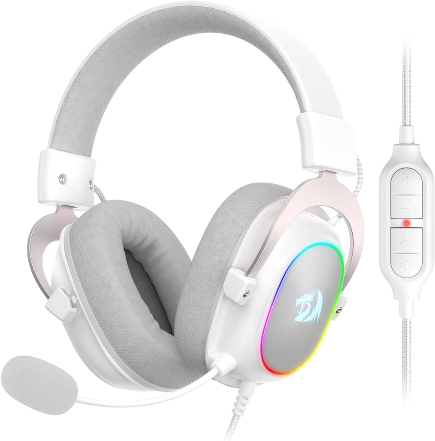 Redragon H510WR-RGB Zeus-X Wired Gaming Headset - White