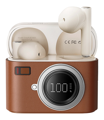 REMAX Cozybuds W33 Bluetooth Wireless Earbuds - Brown