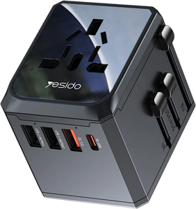 Yesido MC24 20W 3-USB & Type-C Universal Travel Adapter Plug -  for sale in Egypt from Games2Egypt