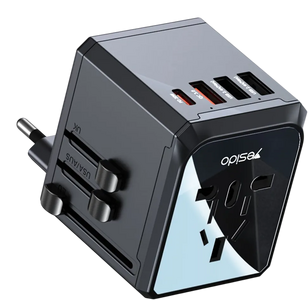 Yesido MC24 20W 3-USB & Type-C Universal Travel Adapter Plug  for sale in Egypt from Games2Egypt