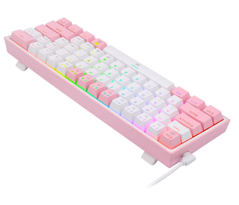 ريدراجون K617 Fizz كيبورد سلكي ميكانيكال 60% RGB سويتش أحمر – أبيض/بينك  للبيع في مصر من خلال Games2Egypt