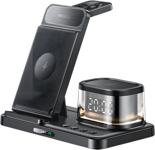 Yesido DS22 5 in 1 Clock Wireless Charging Stand For Apple -  for sale in Egypt from Games2Egypt