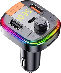 Yesido Y45 43W RGB Bluetooth To FM Convert Fast Charging Car Charger -  for sale in Egypt from Games2Egypt