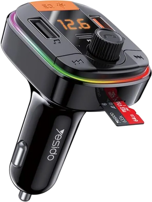 Yesido Y45 43W RGB Bluetooth To FM Convert Fast Charging Car Charger  for sale in Egypt from Games2Egypt