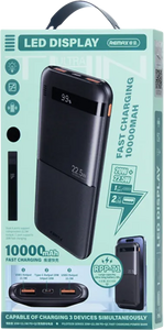 Remax RPP-71 22.5W LED Power Bank 10000-mah - Black  for sale in Egypt from Games2Egypt
