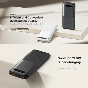 Remax RPP-71 22.5W LED Power Bank 10000-mah - Black  for sale in Egypt from Games2Egypt