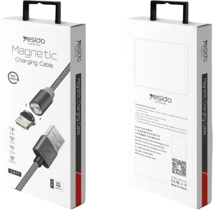 Yesido CA11 Detachable 3 In 1 Magnetic Braided Data Cable 1.1M - Gray  for sale in Egypt from Games2Egypt