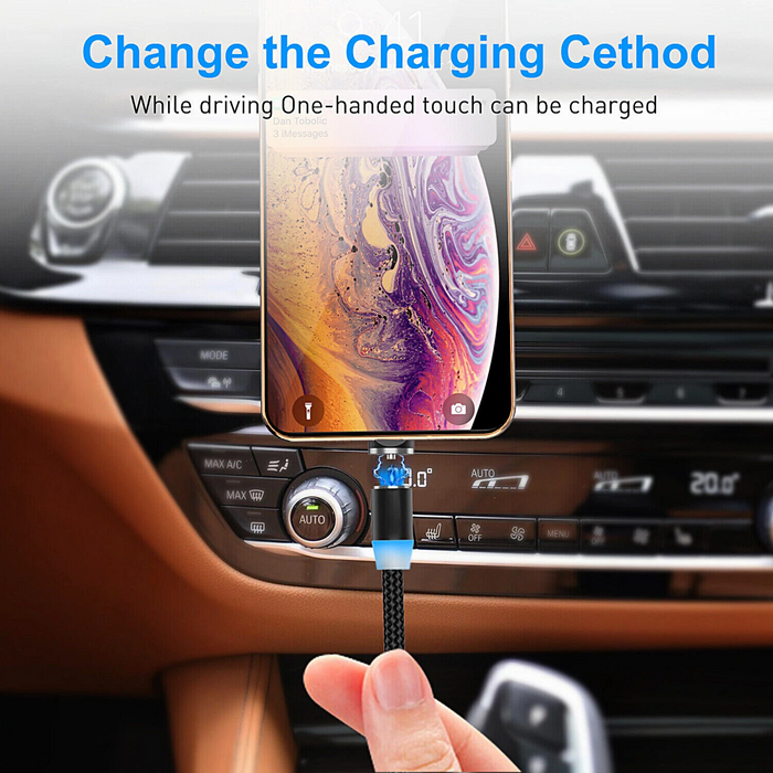 Yesido CA11 Detachable 3 In 1 Magnetic Braided Data Cable 1M - Silver  for sale in Egypt from Games2Egypt