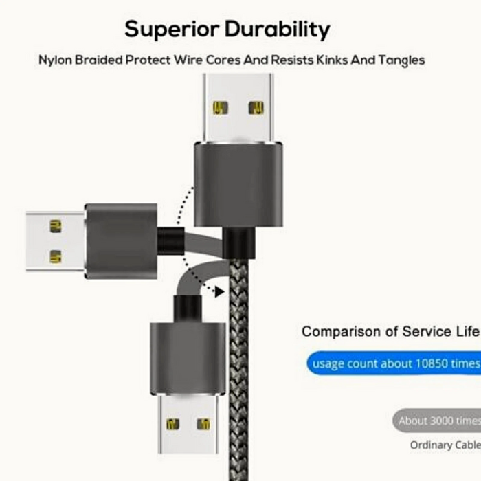 Yesido CA11 Detachable 3 In 1 Magnetic Braided Data Cable 1M - Silver  for sale in Egypt from Games2Egypt