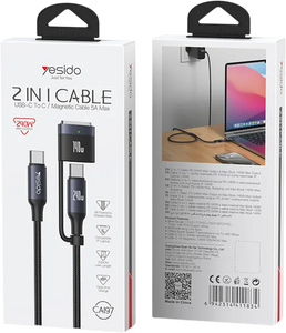 Yesido CA197 240W Fast Charging Type-C To Type-C/Magsafe 3 (Macbook) 2M  for sale in Egypt from Games2Egypt