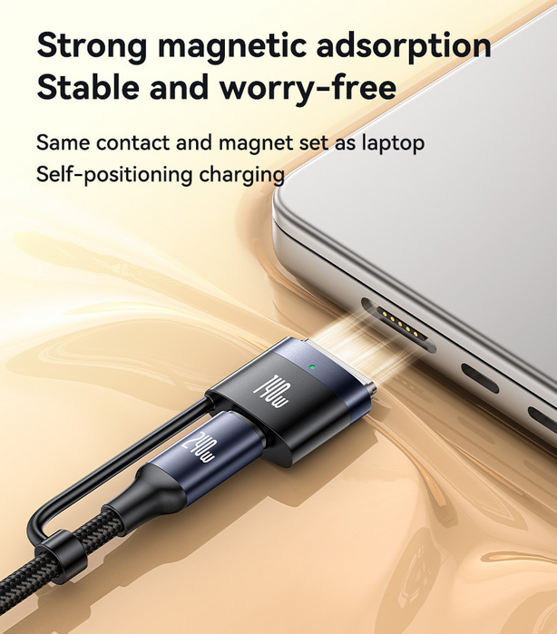 Yesido CA197 240W Fast Charging Type-C To Type-C/Magsafe 3 (Macbook) 2M  for sale in Egypt from Games2Egypt