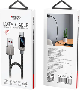 Yesido CA128C 66W USB To Type-C Cable With Power Display 1.2M  for sale in Egypt from Games2Egypt