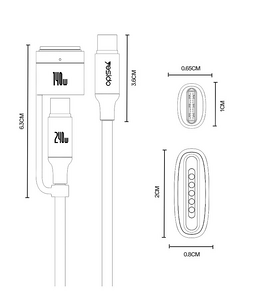 Yesido CA197 240W Fast Charging Type-C To Type-C/Magsafe 3 (Macbook) 2M  for sale in Egypt from Games2Egypt