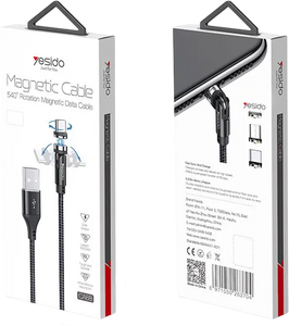 Yesido CA68 180 Rotation Detachable 3 In 1 Magnetic Data Cable 1M  for sale in Egypt from Games2Egypt