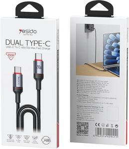 Yesido CA186 240W Type-C To Type-C Braided Data Cable 2M  for sale in Egypt from Games2Egypt