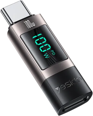 Yesido GS24 100W USB-C to USB-C Adapter Digital Power Display