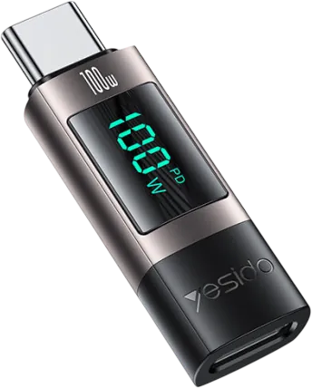 Yesido GS24 100W USB-C to USB-C Adapter Digital Power Display  for sale in Egypt from Games2Egypt