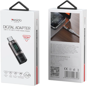 Yesido GS24 100W USB-C to USB-C Adapter Digital Power Display  for sale in Egypt from Games2Egypt