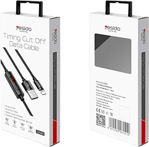 Yesido CA46 USB to Lighting Timing Cut-Off With Displayed 1.2M  for sale in Egypt from Games2Egypt
