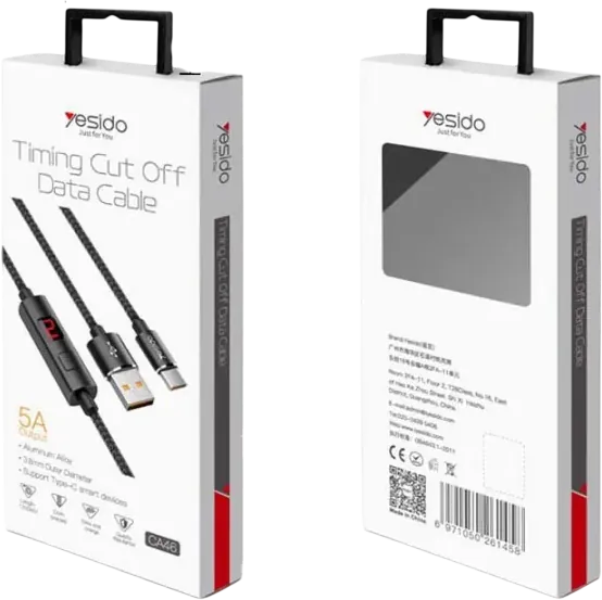Yesido CA46 USB to Type-C Timing Cut-Off With Displayed 1.2M  for sale in Egypt from Games2Egypt