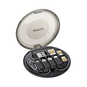 Yesido CA118 6-in-1 Multifunctional OTG Adapter Box with Cable & Holder -  for sale in Egypt from Games2Egypt