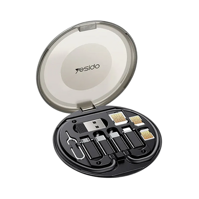 Yesido CA118 6-in-1 Multifunctional OTG Adapter Box with Cable & Holder