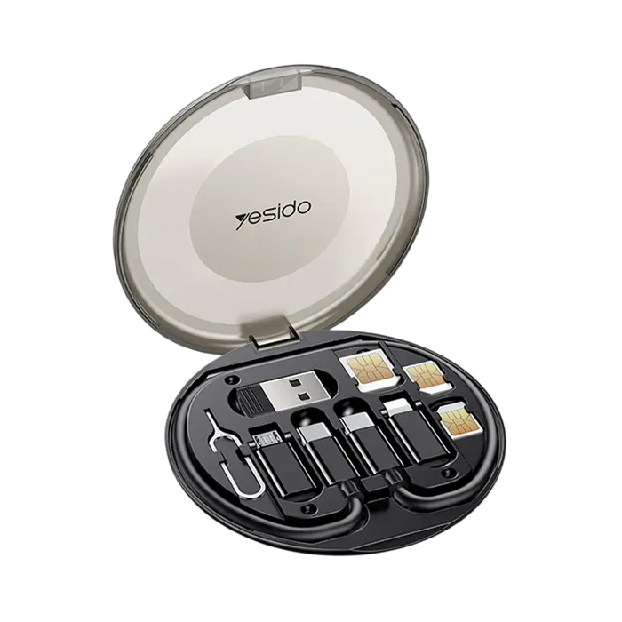 Yesido CA118 6-in-1 Multifunctional OTG Adapter Box with Cable & Holder  for sale in Egypt from Games2Egypt