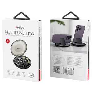 Yesido CA118 6-in-1 Multifunctional OTG Adapter Box with Cable & Holder  for sale in Egypt from Games2Egypt