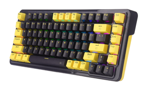 Redragon K649PY-RGB ELF 75% Wired Gasket RGB Gaming Keyboard Linear Switch - Black/Gold  for sale in Egypt from Games2Egypt