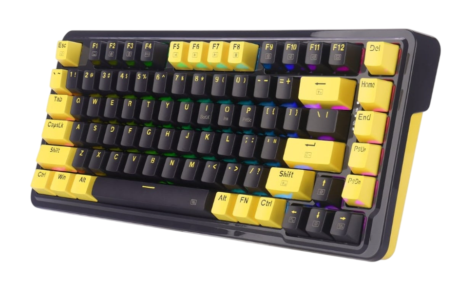 Redragon K649PY-RGB ELF 75% Wired Gasket RGB Gaming Keyboard Linear Switch - Black/Gold  for sale in Egypt from Games2Egypt