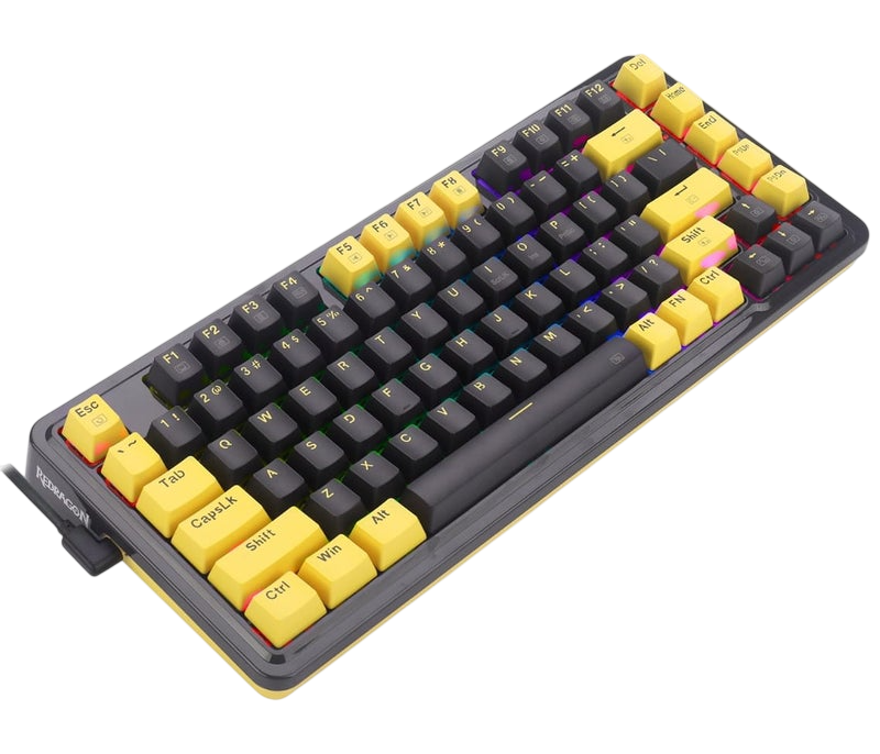 Redragon K649PY-RGB ELF 75% Wired Gasket RGB Gaming Keyboard Linear Switch - Black/Gold  for sale in Egypt from Games2Egypt