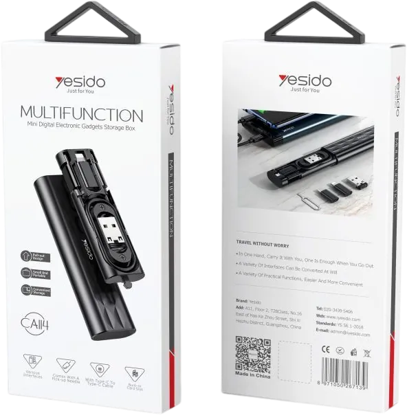 Yesido CA114 6-in-1 Mini Multifunctional OTG Adapter Box with Cable  for sale in Egypt from Games2Egypt