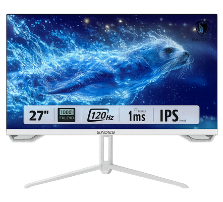 Sades Sealion 27" FHD Gaming Monitor - White