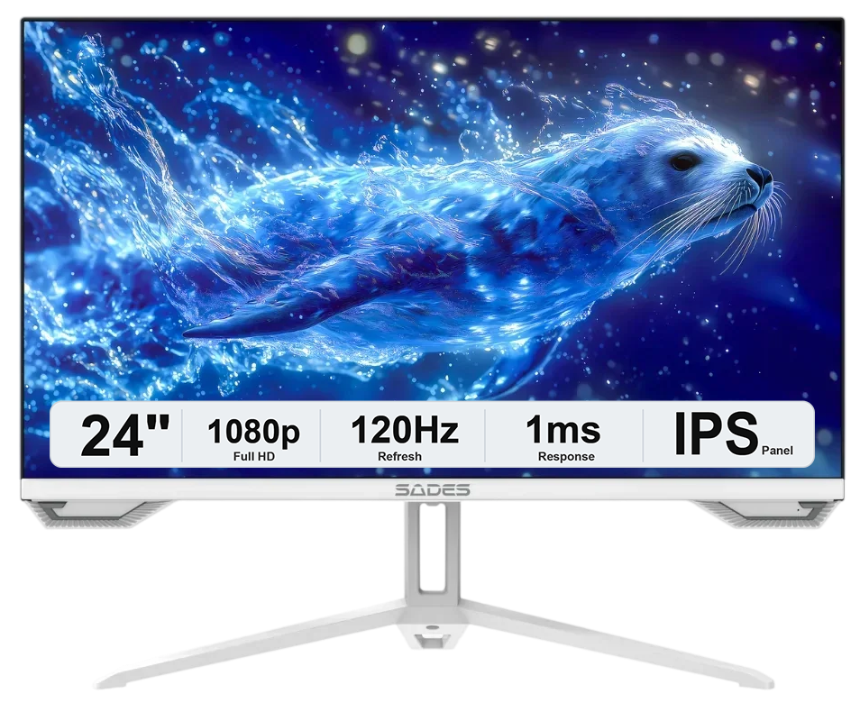 سادس SL-Sealion - F01F24W شاشة ألعاب مسطحة 24 بوصة فول أتش دي  120HZ - الابيض