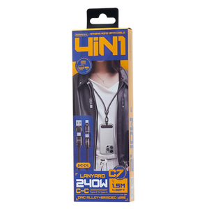REMAX C7 240W 4 in 1 Fast Multi-Charging Cable 1.5M - Tarnish  for sale in Egypt from Games2Egypt